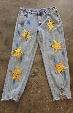 Relaxed Light Blue Denim Jeans - Blue B jeans